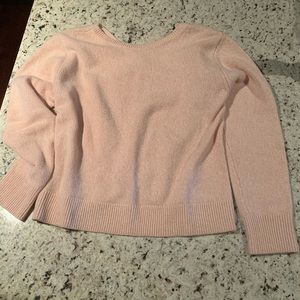 Club Monaco cashmere sweater with faux wrap back